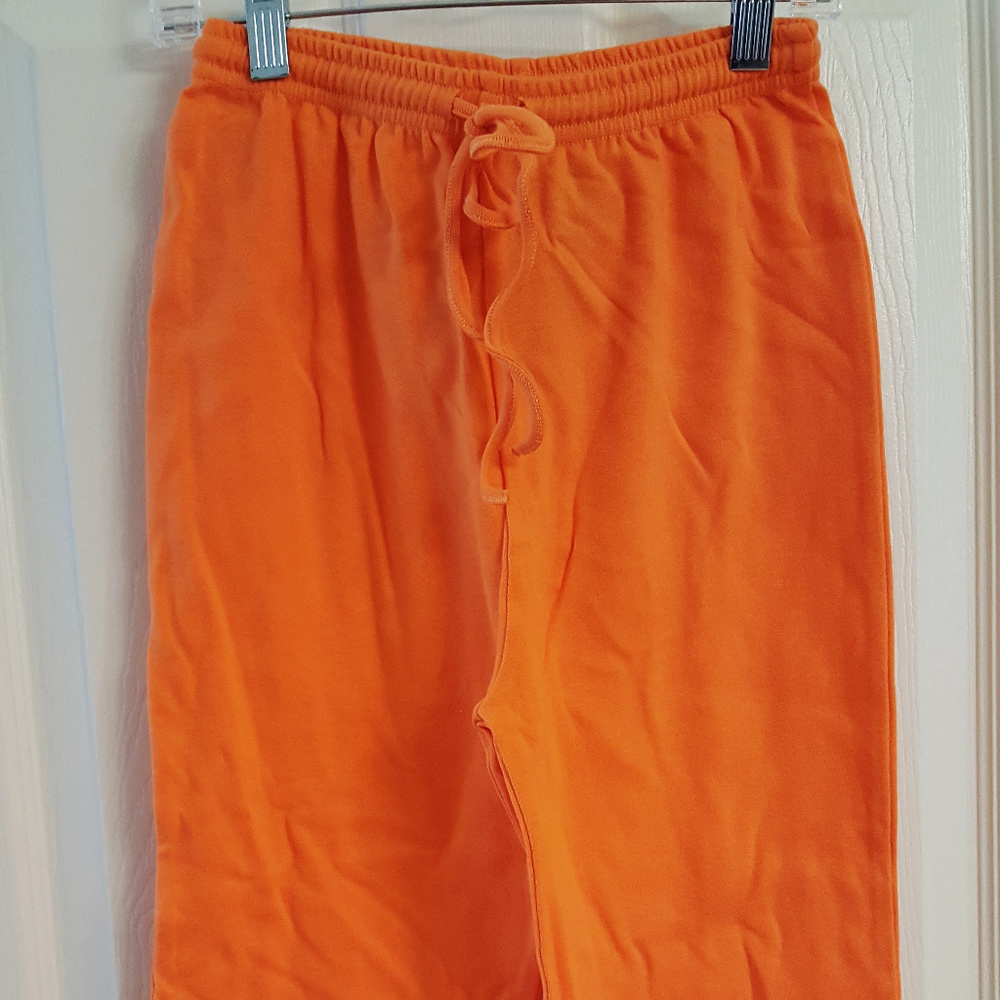 Girls Drawstring Capri SWEATPANTS NWT Orange Designer KIds Wwear Young Colors
